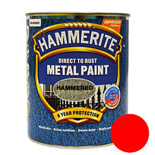 Фарба HAMMERITE для металу молоткова (червона), 0,75 л