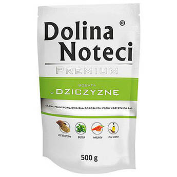 Консерва пауч для собак з дичиною Dolina Noteci 500 гр