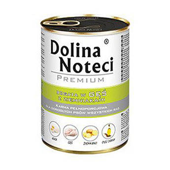 Вологий корм для собак з гускою та картоплею Dolina Noteci Premium 400 гр
