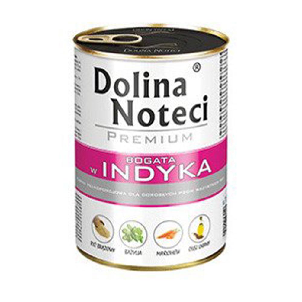Вологий корм, консерва для собак з індичкою, Dolina Noteci 400 гр