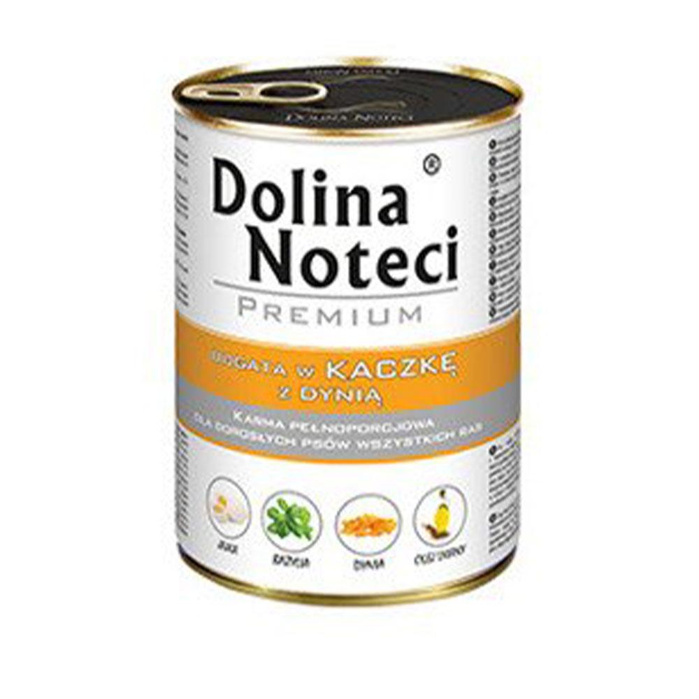 Вологий корм, консерва для собак з качкою та гарбузом, Dolina Noteci 800 гр