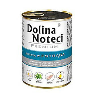 Вологий корм консерва для собак з форелью Dolina Noteci 400 гр