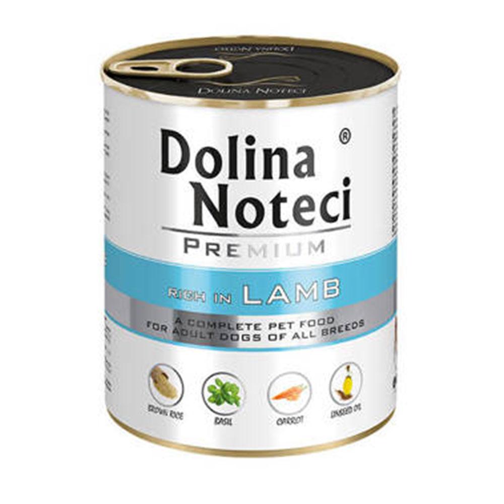 Вологий корм, консерва для собак з ягням Dolina Noteci 800 гр
