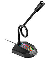 Мікрофон ігровий MeeTion MT-MC15 RGB USB, чорний