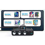 Адаптер автомобільний JOYROOM JR-CL06 5USB, Type-C, 3Sockets, 154W, чорний, фото 3
