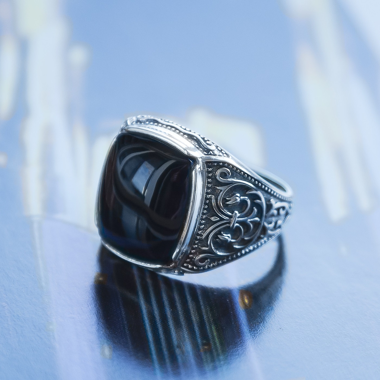 Перстень срібний чоловічий, фото 1