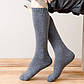 Вовняні шкарпетки високі YIBATE 37-43 теплі сірий, фото 7