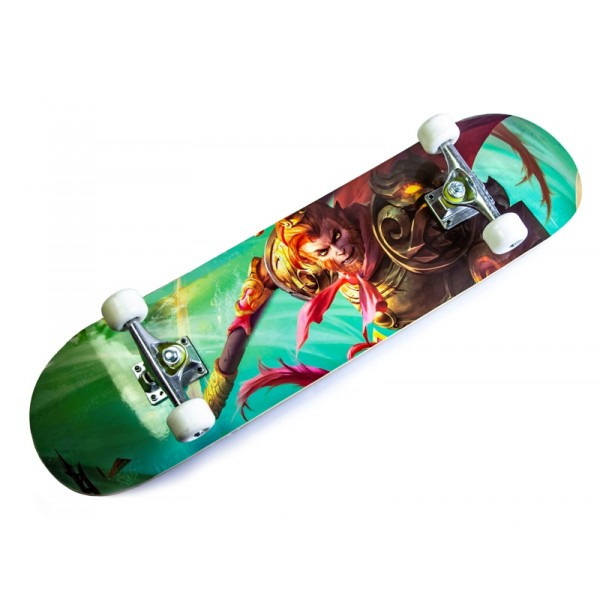 Скейт дитячий скейтборд дерев'яний "Hero" з малюнком арт.9865