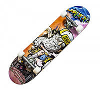Детский деревянный скейтборд Skateboard с дизайном Jebus Shred до 80 килограмм Art9796