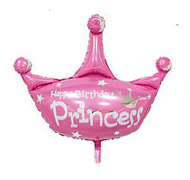 Кулька повітр. фігура фольгована "Корона. Princess" рожевого NoGF-A0214