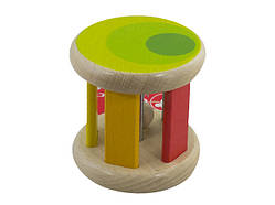 Іграшка дерев'яна Каталка різнокольоровий циліндр №3053 /Classic World/(12)