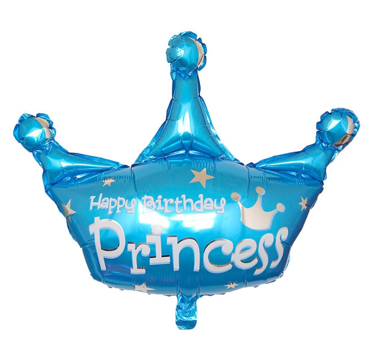 Кулька повітр. фігура фольгована "Корона. Prince" блакитна №GF-A0218
