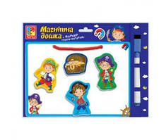 Планшет для магнітів "Пірати" з трафаретами №VT3601-14