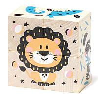 Іграшка дерев'яна Кубики тваринки Cubika №15429