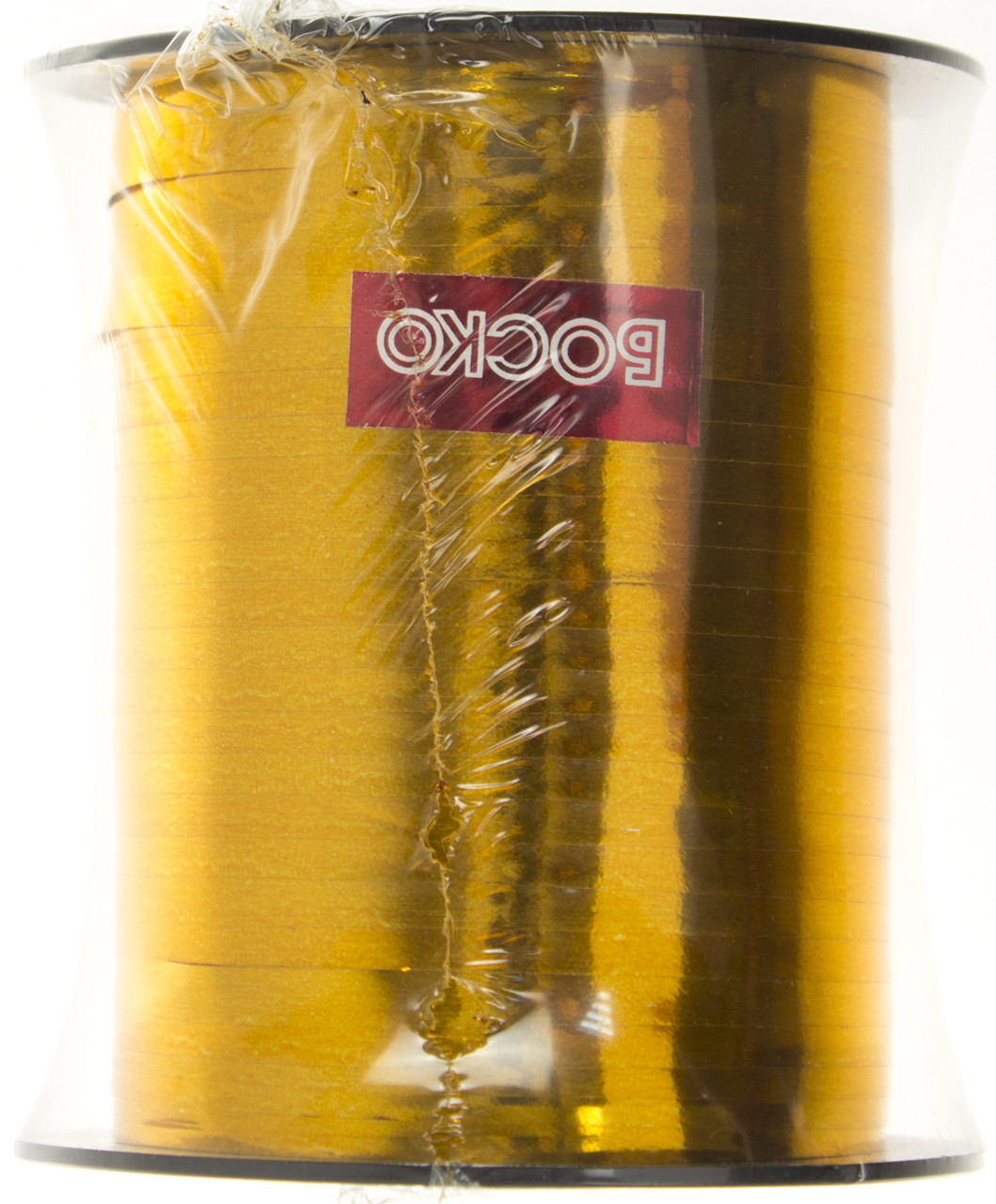 Стрічка фольгована для повітряних кульок та декору золото 110м