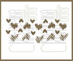 Трафарет для тортів серце