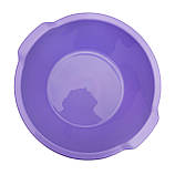 Таз пластиковий харчовий 6 літрів Незабудка лаванда Ø 29.5 см h=15 см (ПолімерАгро), фото 2