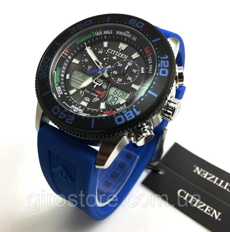 Японський дайверський годинник 200 м Citizen Eco-Drive JR4068-01E (JR4061-18E). 2 таймери/будильники, світовий час, фото 1