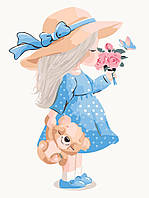 Картина по номерам Маленькая леди Картины детские 30х40 Набор для росписи для девочки BrushMe KBS7123