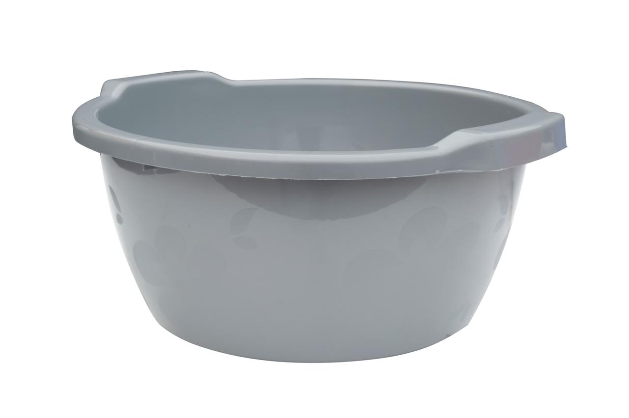 Таз пластиковий 6 літрів Незабудка металік Ø 29.5 см h=15 см (ПолімерАгро), фото 1