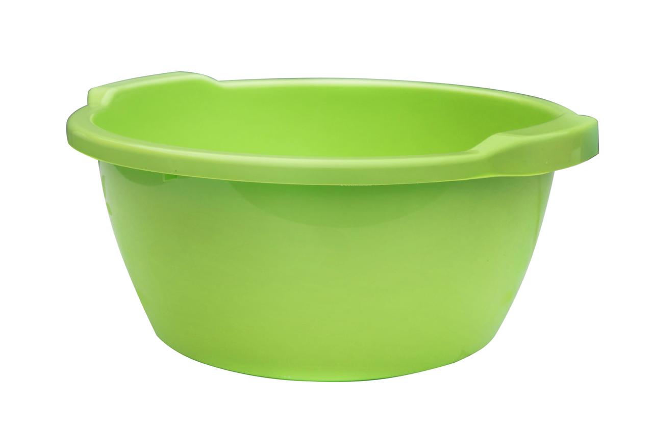 Таз пластиковий 6 літрів Незабудка салатовий Ø 29.5 см h=15 см (ПолімерАгро), фото 1