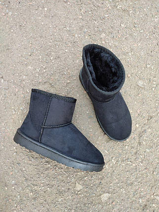 UGG australia Уггі короткі чорні екологічна замша Жіночі уггі, фото 1