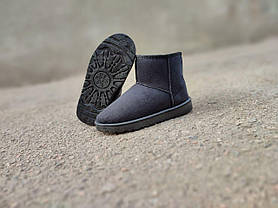 UGG australia Уггі короткі чорні екологічна замша Жіночі уггі, фото 3