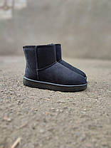 UGG australia Уггі короткі чорні екологічна замша Жіночі уггі, фото 4