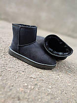 UGG australia Уггі короткі чорні екологічна замша Жіночі уггі, фото 5