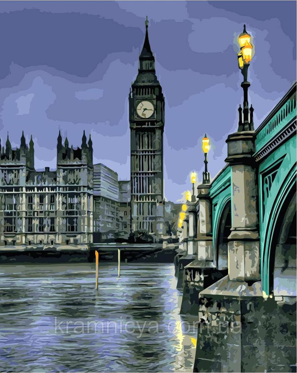 Картина по номерам Лондон в серых тонах, 40х50 Strateg Премиум с лаком и уровнем (VA-2830) - фото 1 - id-p1703837274