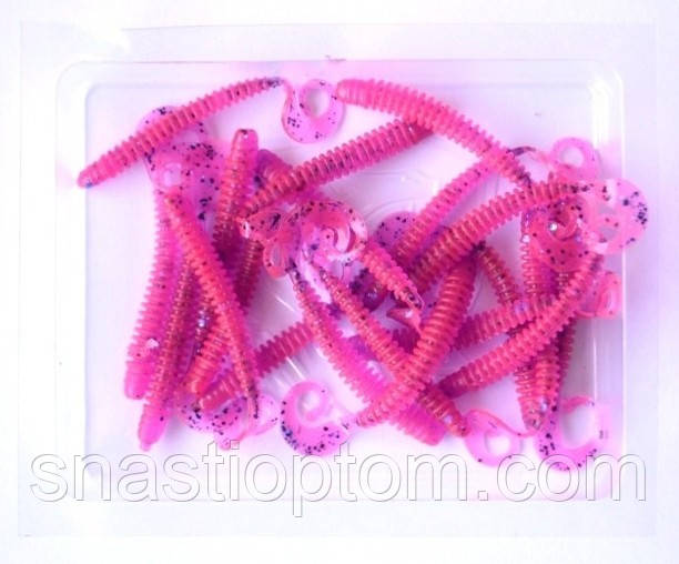 Силиконовая приманка для рыбалки Taipan Killer, длина 2,0 дюйма, 20шт/уп, цвет №02 Mistik pink - фото 3 - id-p1703873575