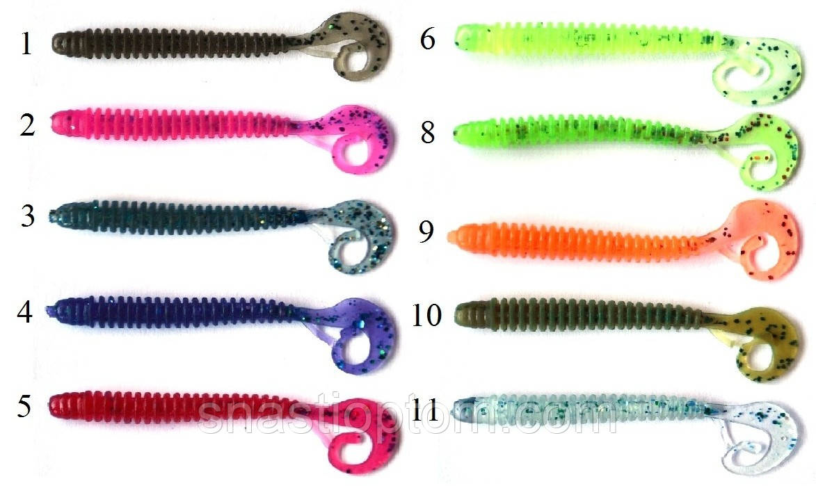 Силиконовая приманка для рыбалки Taipan Killer, длина 2,0 дюйма, 20шт/уп, цвет №02 Mistik pink - фото 4 - id-p1703873575