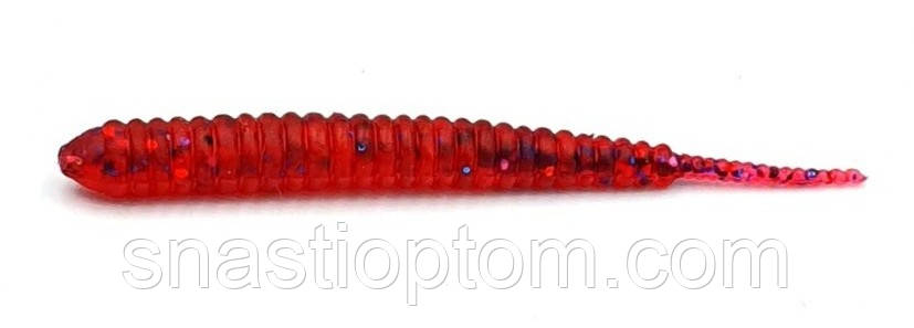 Силиконовая приманка для хищной рыбы Taipan Pass-Worm, длина 2,0 дюйма, 20шт/уп, цвет №05 Redpearl - фото 1 - id-p1703873588