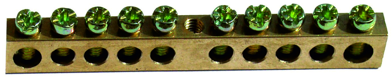 Купить Шина нулевая, без изолятора, 6х9, 12 отверстий, до 63А, Electro ...