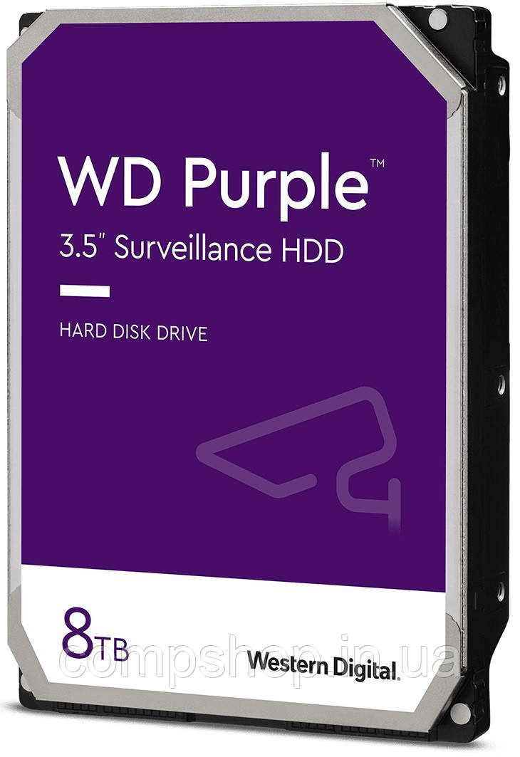 Жорсткий диск 3.5"  8TB Western Digital Purple Surveillance, SATA 3, 5640rpm, 256MB  (WD84PURZ) (код 120780)