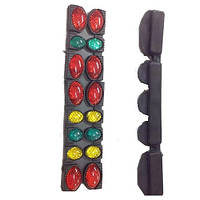 Катафот (16 шт.) на крайку дверцята No3 овал+круг червоний/жовтий./зелений (світлофор)