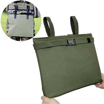 Сидушка армійська 10 мм, (40х27см), Олива / Каремат для сидіння тактичний / П'ятиточковик