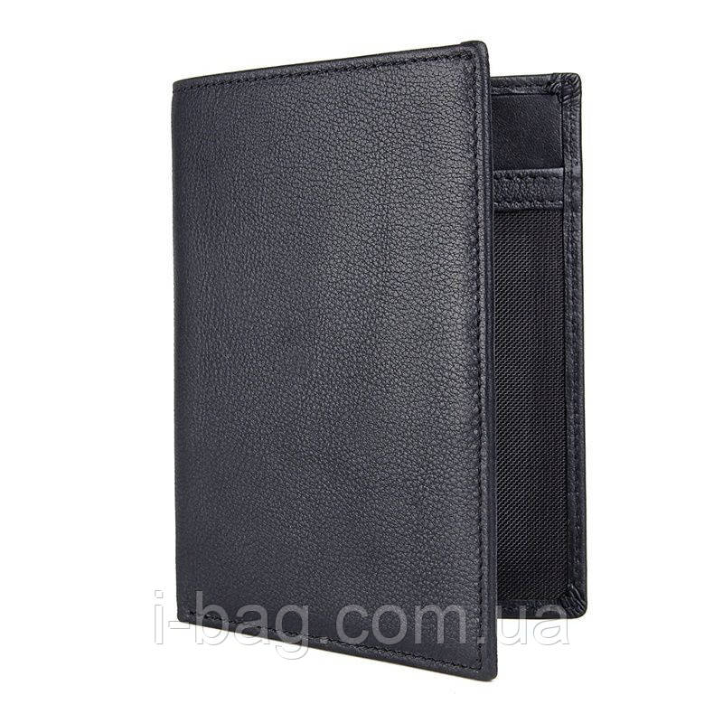 Чорний шкіряний гаманець-органайзер з відділом для ID документів JDR-8450A