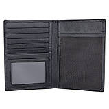 Чорний шкіряний гаманець-органайзер з відділом для ID документів JDR-8450A, фото 5