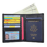 Чорний шкіряний гаманець-органайзер з відділом для ID документів JDR-8450A, фото 7