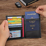 Чорний шкіряний гаманець-органайзер з відділом для ID документів JDR-8450A, фото 9