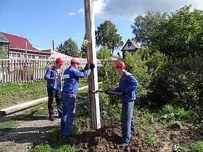 Встановлення опор — Буріння отворів під опору — стовп