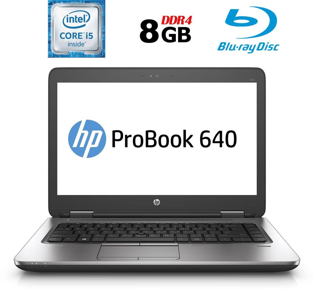 Ноутбук Б-клас HP ProBook 640 G2/ 14" (1920x1080)/ Core i5-6200U/ 8 GB RAM/ 180 GB SSD/ HD 520