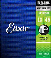 Струны для электрогитары Elixir 19052 Optiweb Nickel Plated Steel Light 10/46