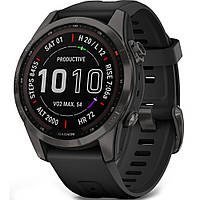 Смарт-часы Garmin fenix 7S Sapphire Solar Carbon Gray DLC with Black 010-02539-25