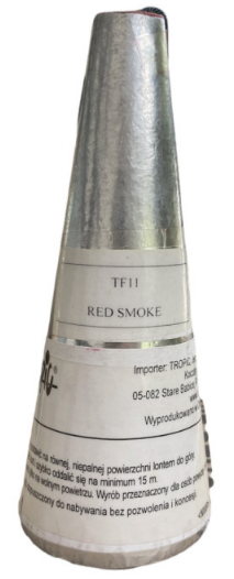 Кольоровий дим для фотосесії Червоний Tropic TF-11 Red smoke, час роботи 45 сек
