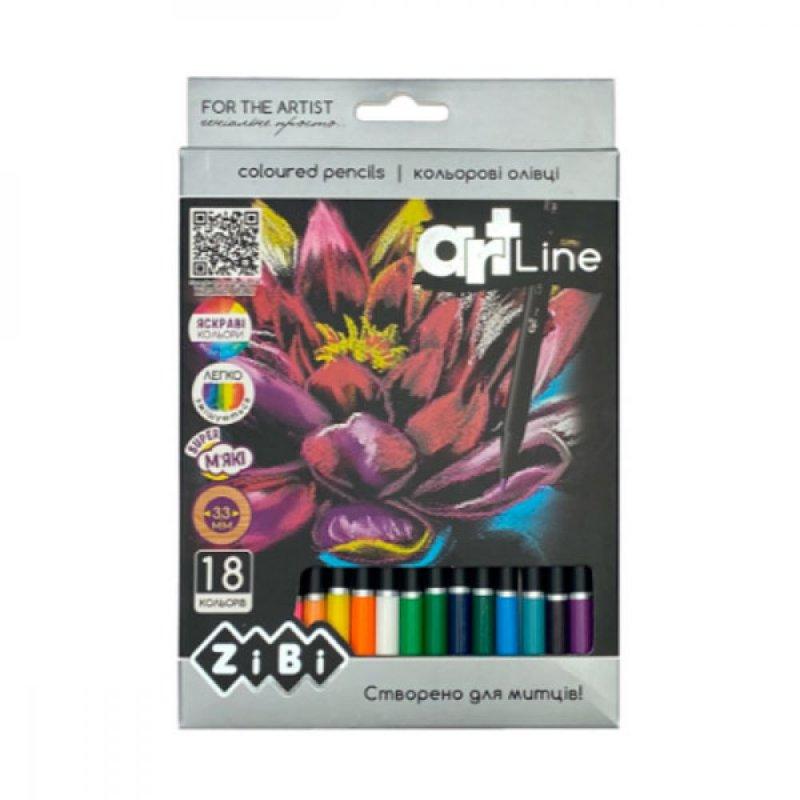 Олівці 18 кольорів ZiBi ART Line 630490