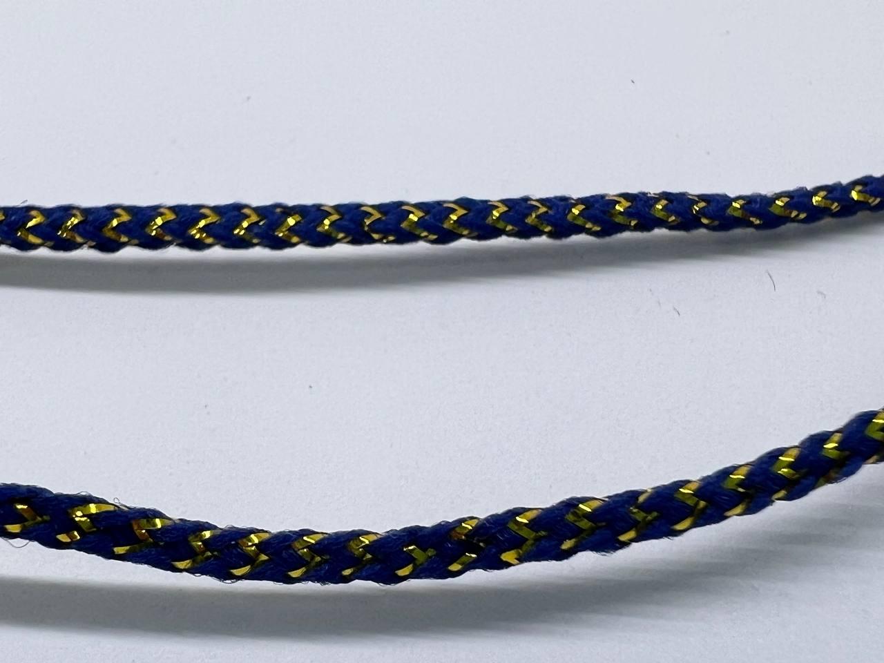 Шнурок держатель для очков плетеный на силиконовых петлях Синий - фото 1 - id-p1704018176