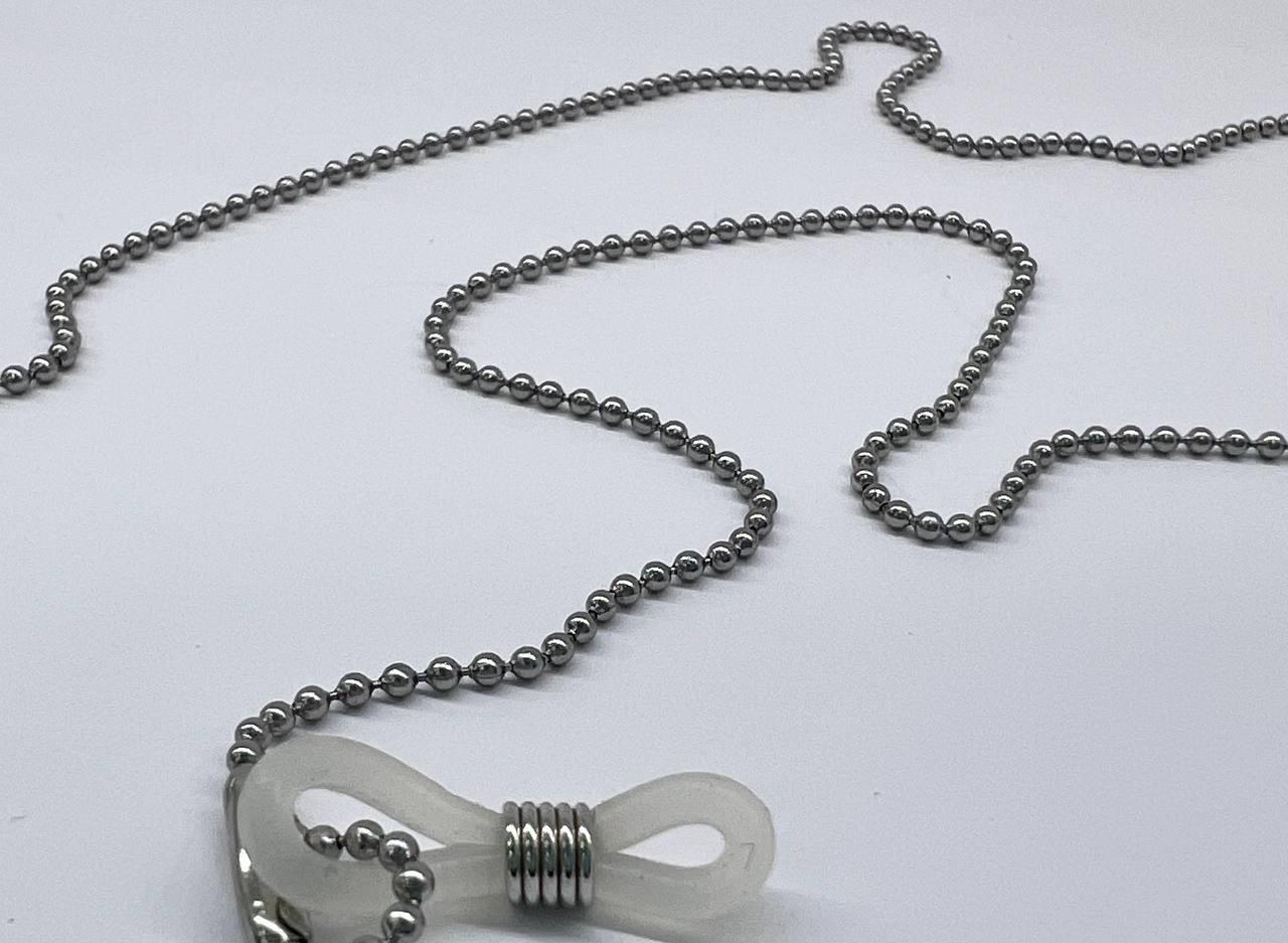 Шнурок держатель «мелкие бусинки» для очков на силиконовых петлях - фото 1 - id-p1704019885