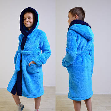 Дитячий халат блакитний